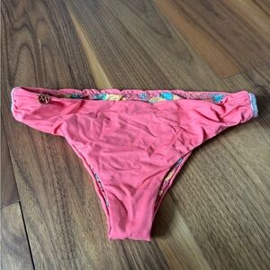 Maaji Coral Bikini Bottom with Patterned Waistband